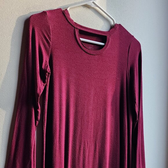Art Class Maroon Stretch Midi Dress Size Large (10/12) - Picture 2 of 16